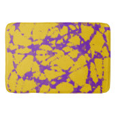 紫と金ゴールド絞り染め バスマット (正面)