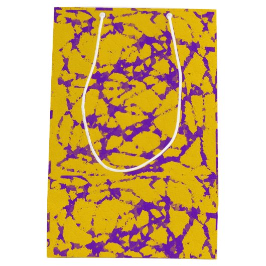 紫と金ゴールド絞り染め ミディアムペーパーバッグ (裏面)