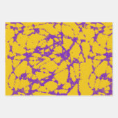 紫と金ゴールド絞り染め ラッピングペーパーシート (正面3)