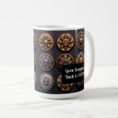 紫と金ゴールド縫いボタン魔法日2 コーヒーマグカップ (正面右)