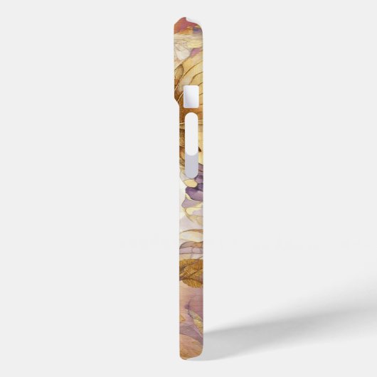 紫と金ゴールド蝶の水色の蝶 Case-Mate iPhoneケース (裏面 / 左)