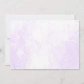 紫と金ゴールド蝶1st誕生日の写真 招待状 (裏面)