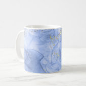 紫と金ゴールド コーヒーマグカップ (正面左)