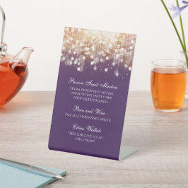 紫と金ゴールド《写真》ぼけ味灯 台座サイン