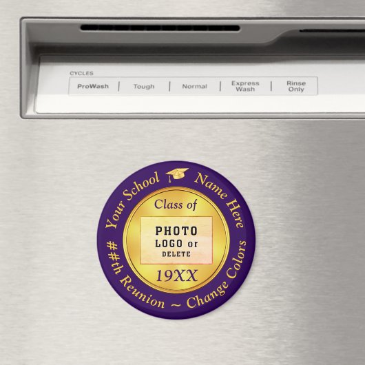 紫と金ゴールド、安いクラスの懇親会ギフト、 マグネット (インサイチュ (食洗機))