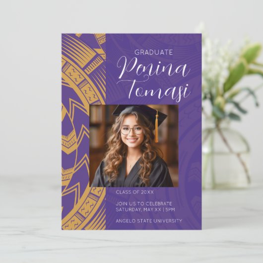 紫と金ゴールド 招待状 (スタンド正面)