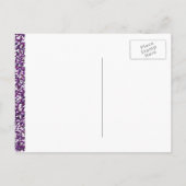 紫と金ゴールド – 私の花嫁のメイドになる？ インビテーションポストカード (裏面)