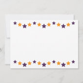 紫と金ゴールド/黄色の卒業パーティー招待状 招待状 (裏面)