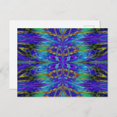 紫と金ゴールドNASMA 3 ポストカード (正面/裏面)