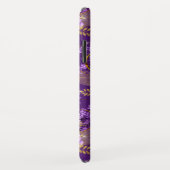 紫と金箔モノグラム花柄 Case-Mate iPhoneケース (裏面/右)