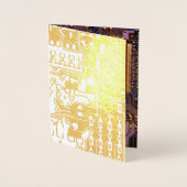 紫と金色のPCB基板 電子回路のプリント 箔カード (正面)