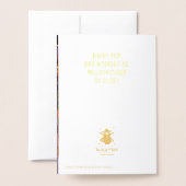 紫と金色のPCB基板 電子回路のプリント 箔カード (裏面封筒付き)