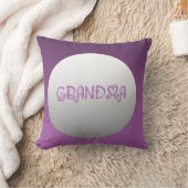 紫と銀のおばあちゃんクッション クッション (ブランケット)