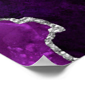 紫と銀のアガテ結婚の歓迎 ポスター (角)