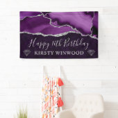 紫と銀のグリッターアガテマーブルスウィート16 横断幕 (インサイチュ)