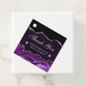 紫と銀のグリッターアゲイト小規模企業 フェイバータグ (インサイチュ)