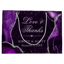 紫と銀のグリッター大理石アゲ結婚ート