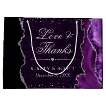 紫と銀のグリッター大理石アゲ結婚ート