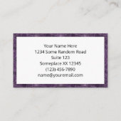 紫と銀のスパイダーウェブゴシック様式 名刺 (裏面)