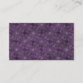 紫と銀のスパイダーウェブゴシック様式 名刺 (正面)