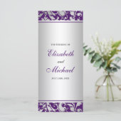 紫と銀のダマスクスワーズ結婚式 プログラム (スタンド正面)