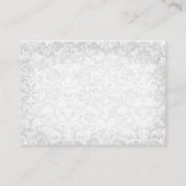 紫と銀のテーブル座席表 – ウェディングパーティー プレイスカード (裏面)