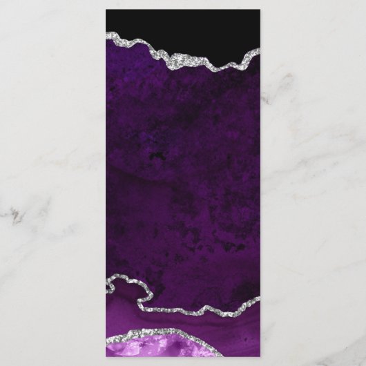 紫と銀のフェイクグリッターアゲ結婚ート メニュー (裏面)