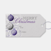 紫と銀のフェスティバル ギフトタグ (正面(横))