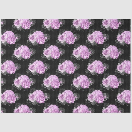 紫と銀のフローラシリーズデザイン10 薄葉紙 (正面)