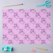 紫と銀のフローラシリーズデザイン11 薄葉紙 (クラフト)