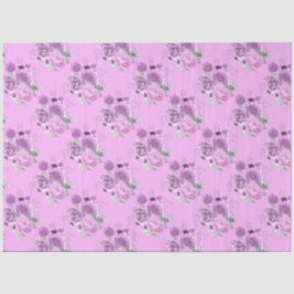 紫と銀のフローラシリーズデザイン11 薄葉紙