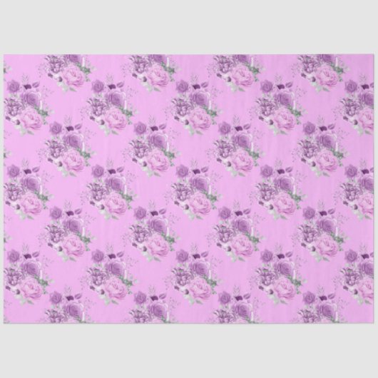 紫と銀のフローラシリーズデザイン11 薄葉紙 (正面)