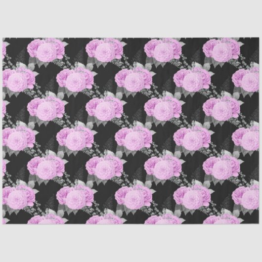 紫と銀のフローラシリーズデザイン17 薄葉紙 (正面)