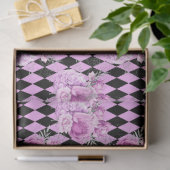 紫と銀のフローラシリーズデザイン8 薄葉紙 (ギフト)