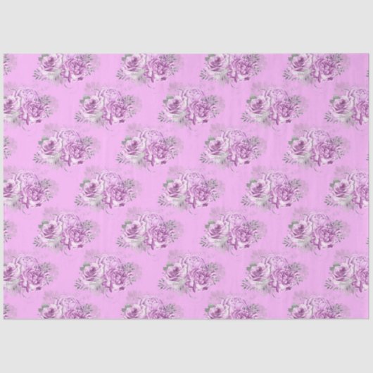 紫と銀のフローラシリーズデザイン9 薄葉紙 (正面)