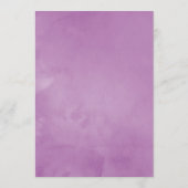 紫と銀のフローラヴィンテージブライダルシャワー アドバイスカード (裏面)