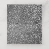 紫と銀のフローラ水の結婚色 プレイスカード (内部開封)