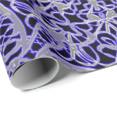 紫と銀のレースパターン ラッピングペーパー (ロールコーナー)
