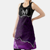 紫と銀の大理石瑪瑙 エプロン (インサイチュ)