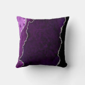 紫と銀の大理石瑪瑙 クッション (裏面)