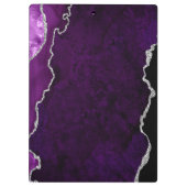 紫と銀の大理石瑪瑙 クリップボード (裏面)