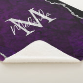 紫と銀の大理石瑪瑙 シェルパブランケット (3/4)