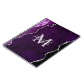 紫と銀の大理石瑪瑙 ノートブック (左側)