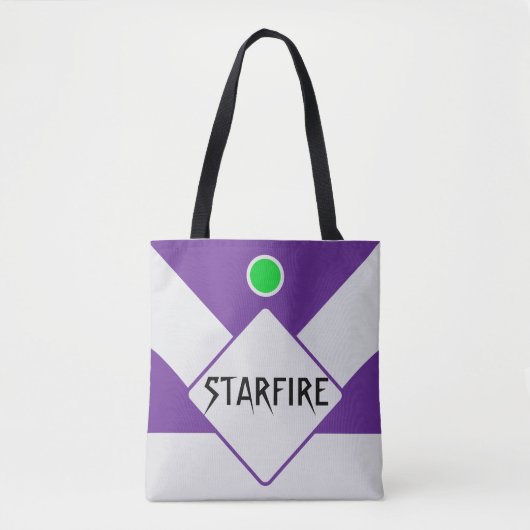 紫と銀の幾何学的トートバッグ トートバッグ (正面)