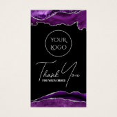 紫と銀の瑪瑙のパッケージの挿入 (正面)