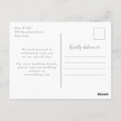 紫と銀の瑪瑙の大理石の日付を保存 ポストカード (裏面)