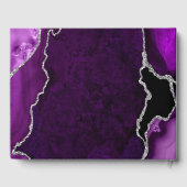 紫と銀の瑪瑙の大理石結婚の ゲストブック (裏面)