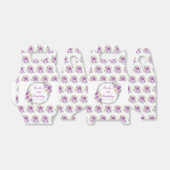 紫と銀の花エレガント誕生日 フェイバーボックス (折り畳みなし)