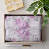 紫と銀フローラシリーズデザイン3 薄葉紙 (ギフト)