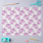 紫と銀フローラシリーズデザイン3 薄葉紙 (クラフト)